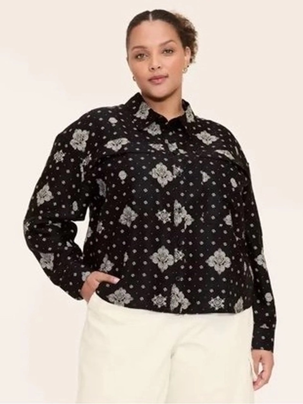 Woolrich Black Paisley Print Utility Shirt